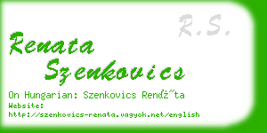 renata szenkovics business card